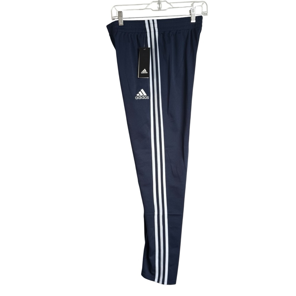 Adidas Boys Track Pants Size XL 18/20 Navy Blue Classic 3-Stripe NWT Athletic - Picture 3 of 8
